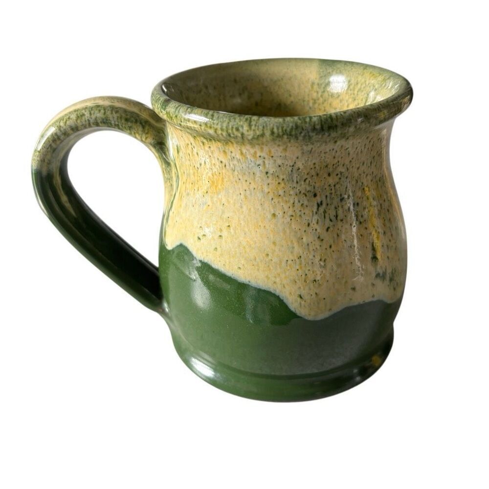 Deneen Pottery Mug Another Broken Egg Cafe Charleston SC Hand Thrown Green 2015 - Picture 4 of 8